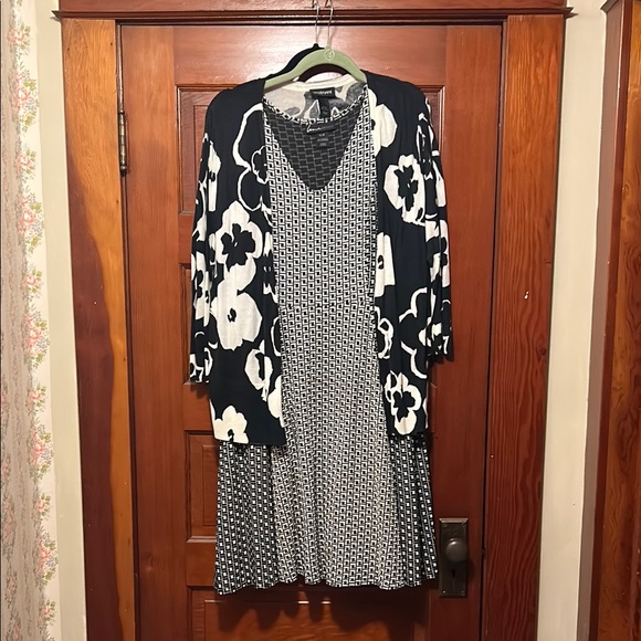Black and White lane Bryant Dress and cardigan bundle - Picture 1 of 3